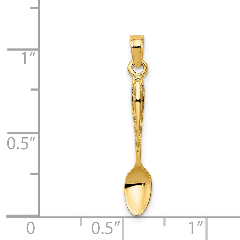 FJC Finejewelers 14 kt Yellow Gold 3-D Table Spoon Charm 27 x 5 mm
