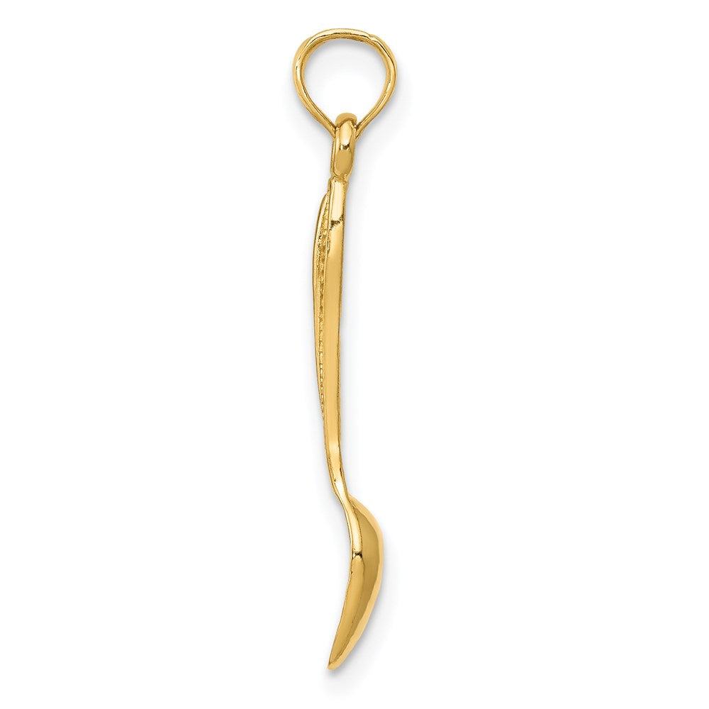 FJC Finejewelers 14 kt Yellow Gold 3-D Table Spoon Charm 27 x 5 mm