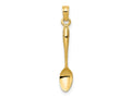 FJC Finejewelers 14 kt Yellow Gold 3-D Table Spoon Charm 27 x 5 mm
