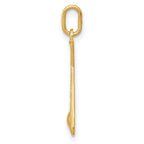 FJC Finejewelers 14 kt Yellow Gold Bright Cut Baseball Bats and Ball Charm 22 x 8 mm