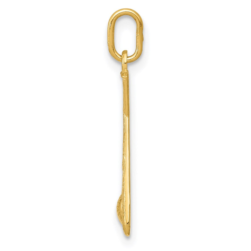 FJC Finejewelers 14 kt Yellow Gold Bright Cut Baseball Bats and Ball Charm 22 x 8 mm