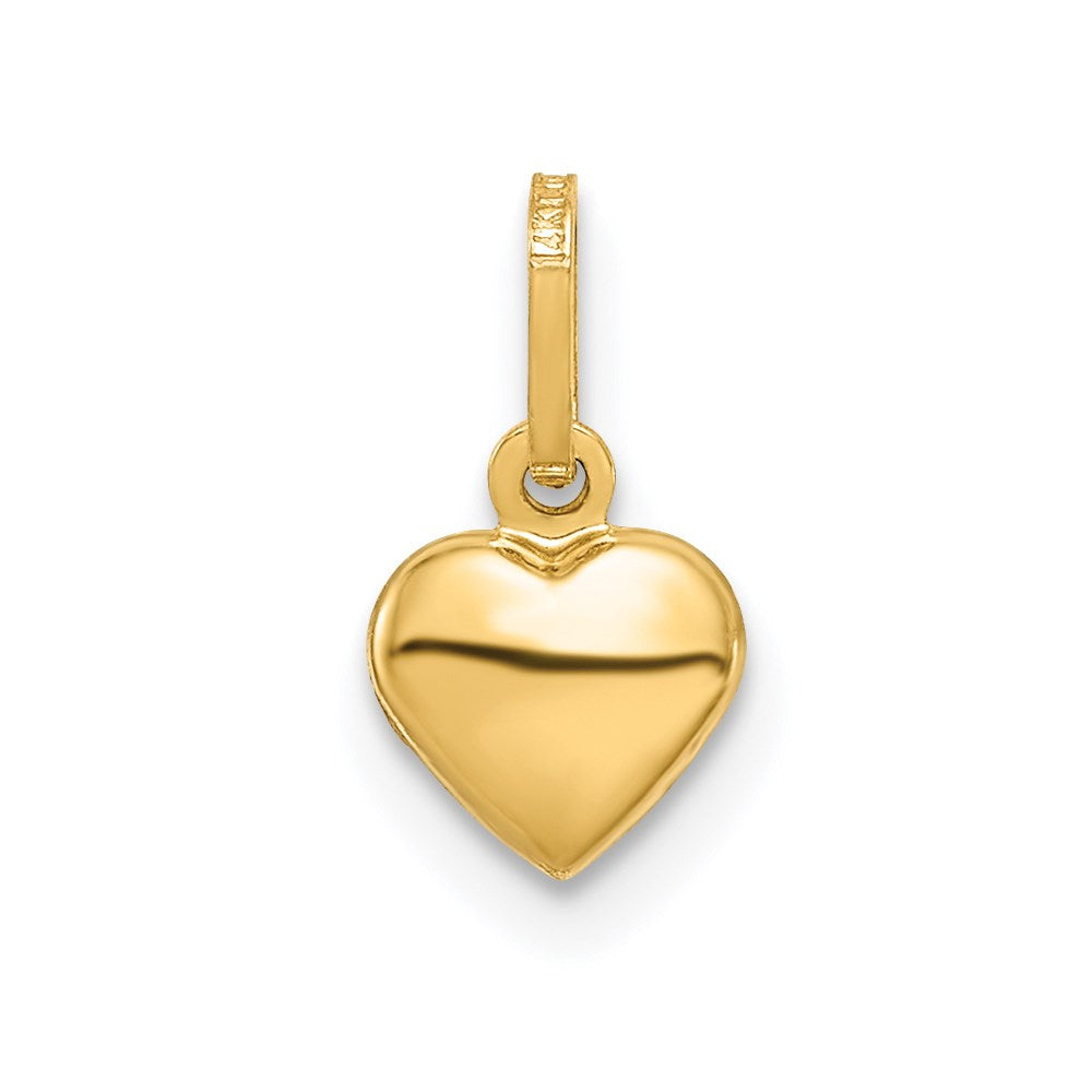 FJC Finejewelers 14 kt Yellow Gold Polished 3-D Puffed Heart Charm 11 x 6 mm
