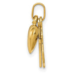 FJC Finejewelers 14 kt Yellow Gold Polished Heart Cross Anchor Charm 17 x 20 mm
