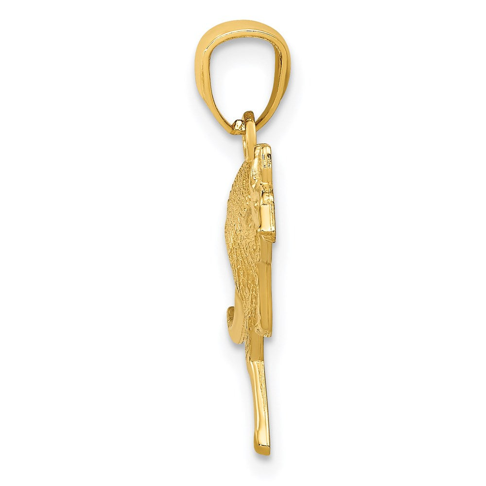 FJC Finejewelers 14 kt Yellow Gold Textured Kangaroo Charm 17 mm x 24 mm