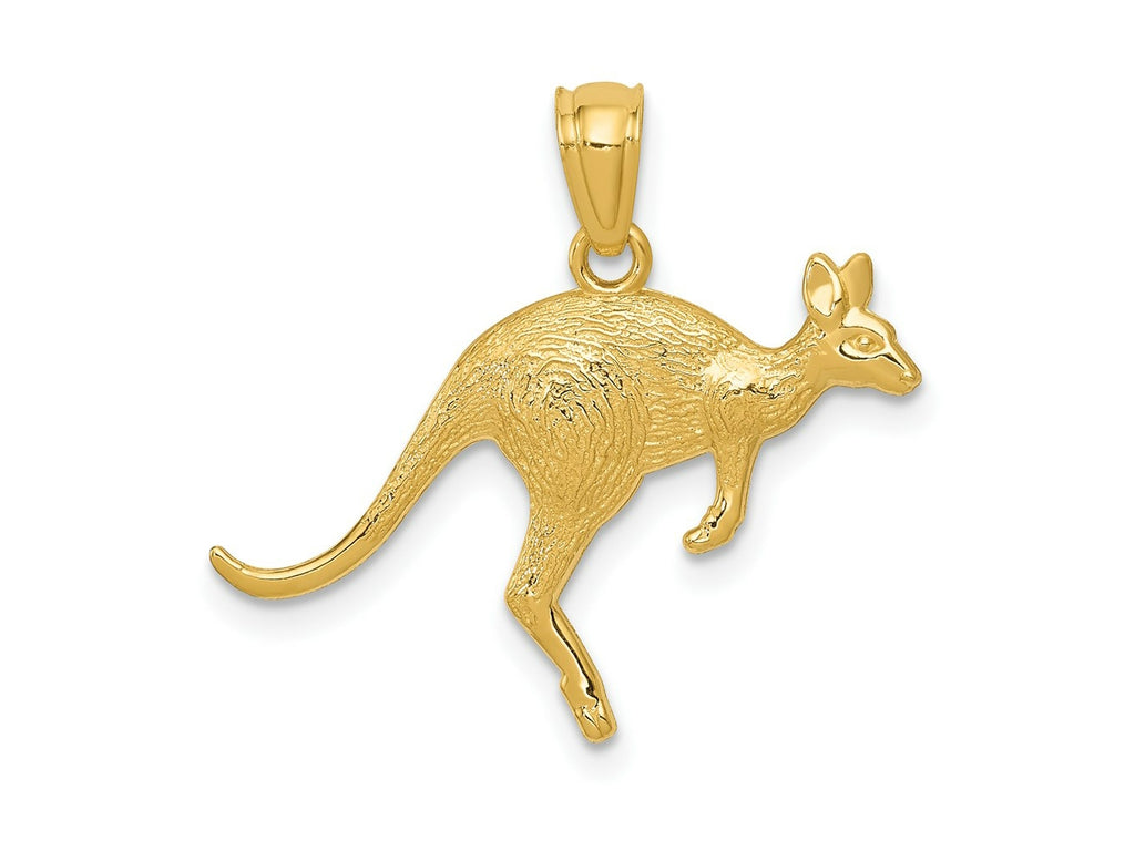 FJC Finejewelers 14 kt Yellow Gold Textured Kangaroo Charm 17 mm x 24 mm