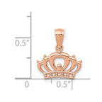 FJC Finejewelers 14 kt Rose Gold Crown Charm 10 mm x 13 mm