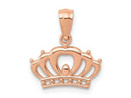 FJC Finejewelers 14 kt Rose Gold Crown Charm 10 mm x 13 mm