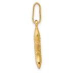 FJC Finejewelers 14 kt Yellow Gold Textured Hollow Starfish Charm 20 x 14 mm