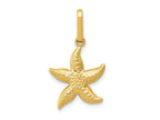 FJC Finejewelers 14 kt Yellow Gold Textured Hollow Starfish Charm 20 x 14 mm