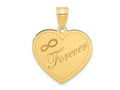 FJC Finejewelers 14 kt Yellow Gold Infinity FOREVER Laser Cut Charm Heart Charm 25 x 20 mm