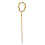 FJC Finejewelers 14 kt Yellow Gold Heart W/Cut Out Awareness Ribbon Charm