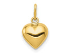 FJC Finejewelers 14 kt Yellow Gold Polished 3-D Puffed Heart Charm 8 mm