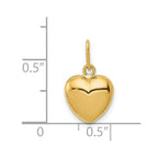 FJC Finejewelers 14 kt Yellow Gold Polished 3-D Puffed Heart Charm 10 mm