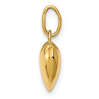 FJC Finejewelers 14 kt Yellow Gold Polished 3-D Puffed Heart Charm 10 mm
