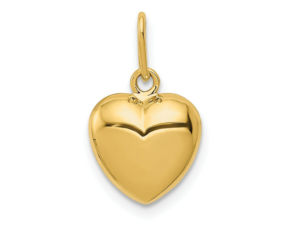 FJC Finejewelers 14 kt Yellow Gold Polished 3-D Puffed Heart Charm 10 mm