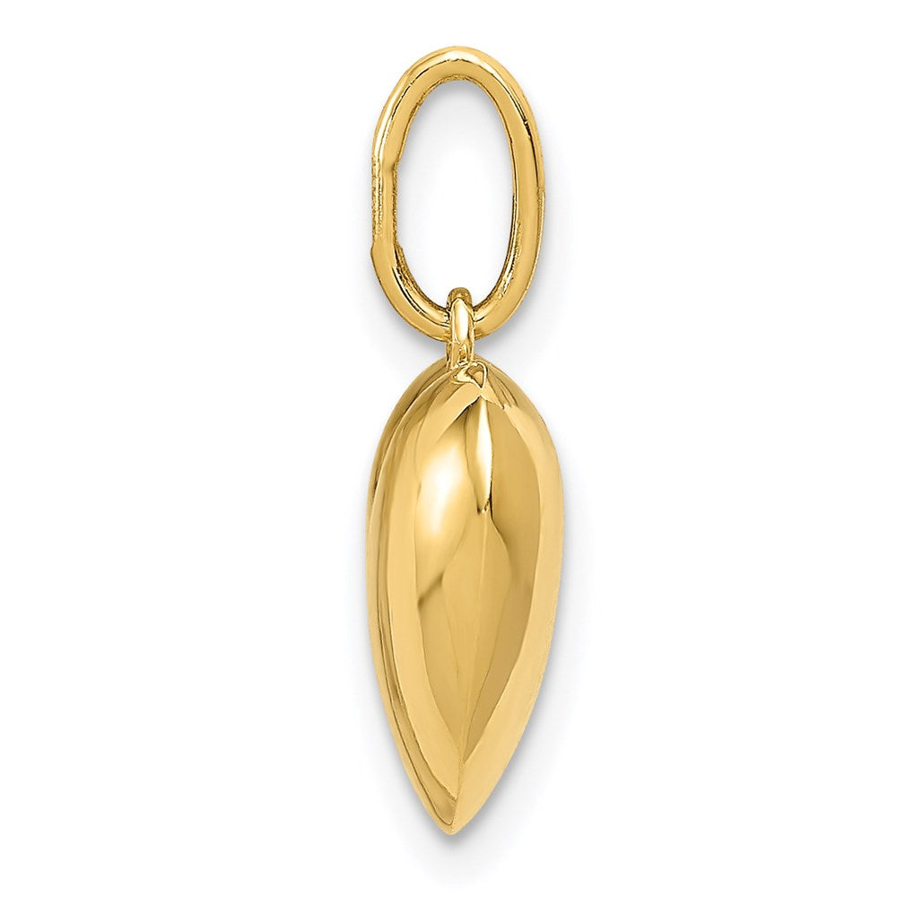 FJC Finejewelers 14 kt Yellow Gold Polished 3-D Puffed Heart Charm 11 mm