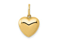 FJC Finejewelers 14 kt Yellow Gold Polished 3-D Puffed Heart Charm 11 mm