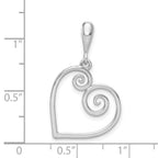 FJC Finejewelers 14 kt White Gold Heart Charm 36 mm
