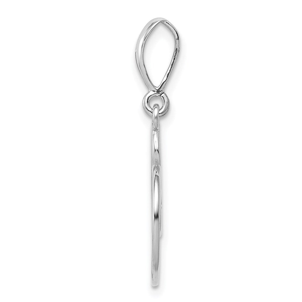 FJC Finejewelers 14 kt White Gold Heart Charm 36 mm