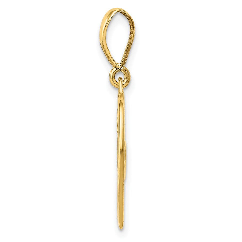 FJC Finejewelers 14 kt Yellow Gold Polished Swirl Heart Charm 16 mm