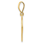 FJC Finejewelers 14 kt Yellow Gold Polished Swirl Heart Charm 16 mm