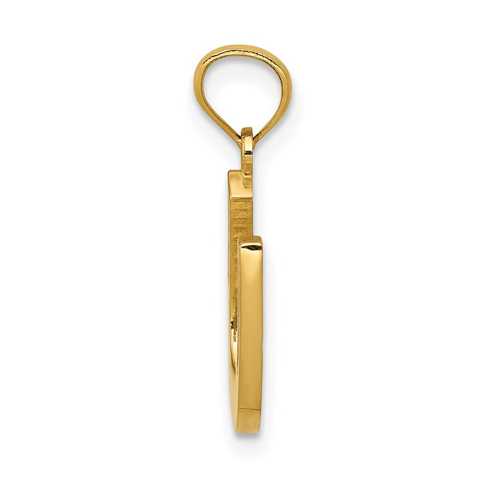 FJC Finejewelers 14 kt Yellow Gold Polished Horseshoe Charm