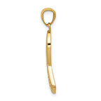 FJC Finejewelers 14 kt Yellow Gold Polished SURVIVOR Ribbon Charm