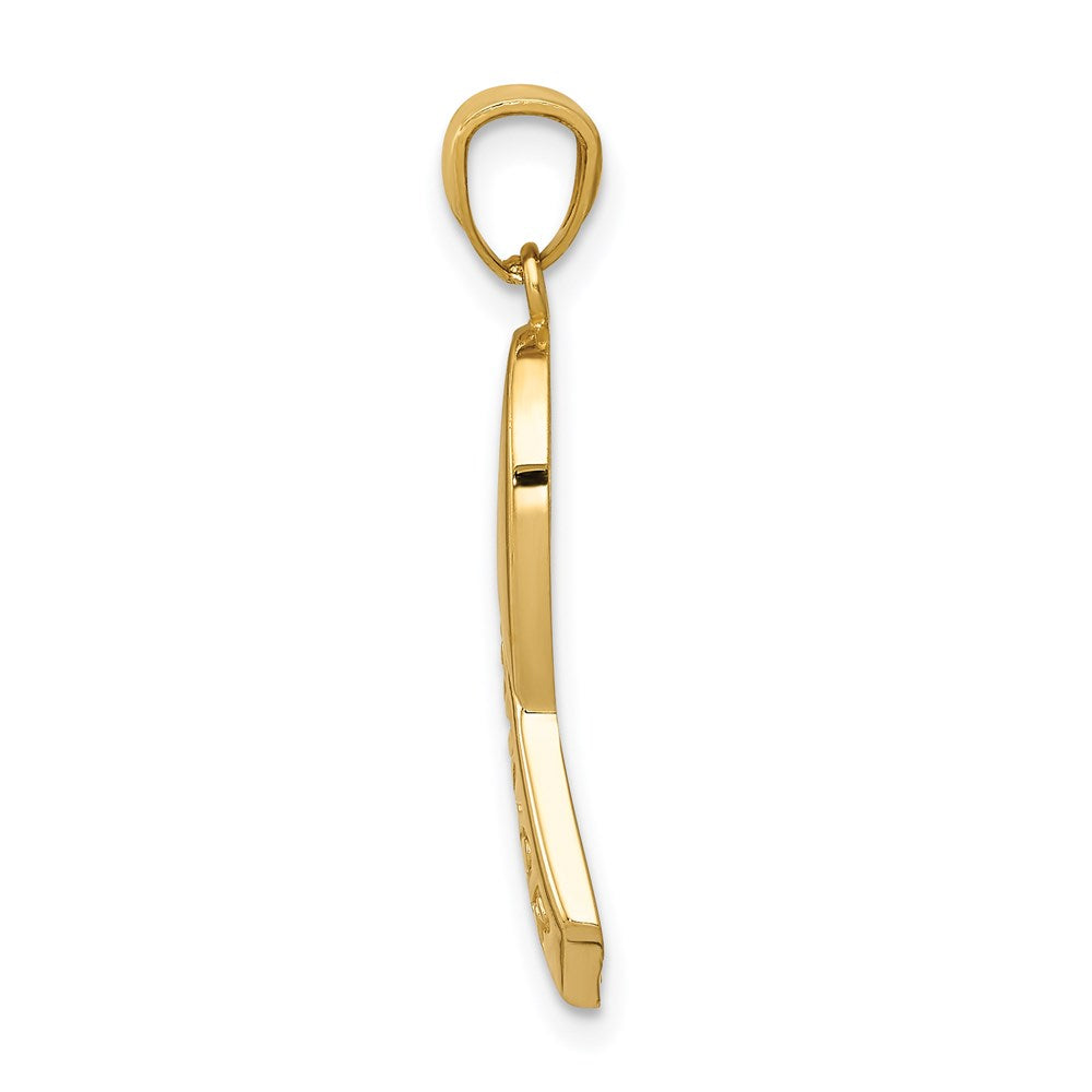 FJC Finejewelers 14 kt Yellow Gold Polished SURVIVOR Ribbon Charm
