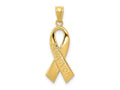 FJC Finejewelers 14 kt Yellow Gold Polished SURVIVOR Ribbon Charm