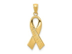 FJC Finejewelers 14 kt Yellow Gold Polished SURVIVOR Ribbon Charm