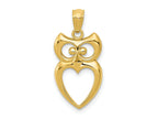 FJC Finejewelers 14 kt Yellow Gold Polished Cut-out Owl Charm