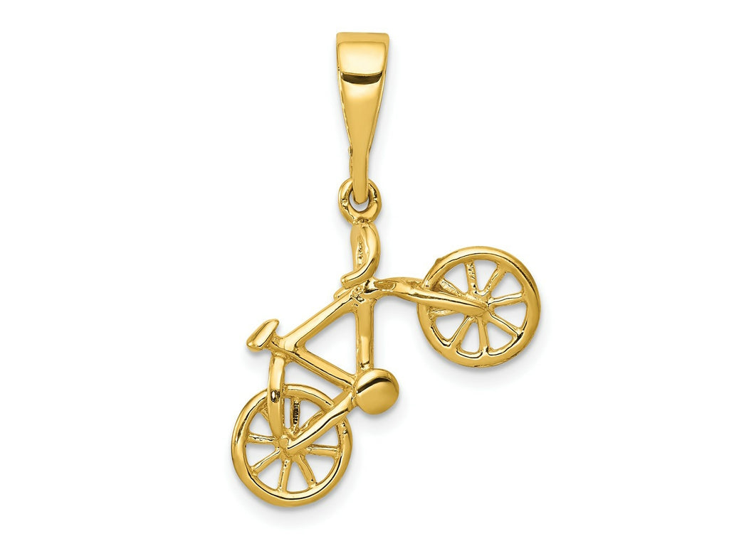 FJC Finejewelers 14 kt Yellow Gold t Polished 3D Bicycle Charm