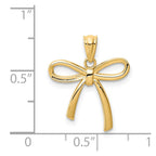 FJC Finejewelers 14 kt Yellow Gold Polished Small Ribbon Bow Charm 16 mm