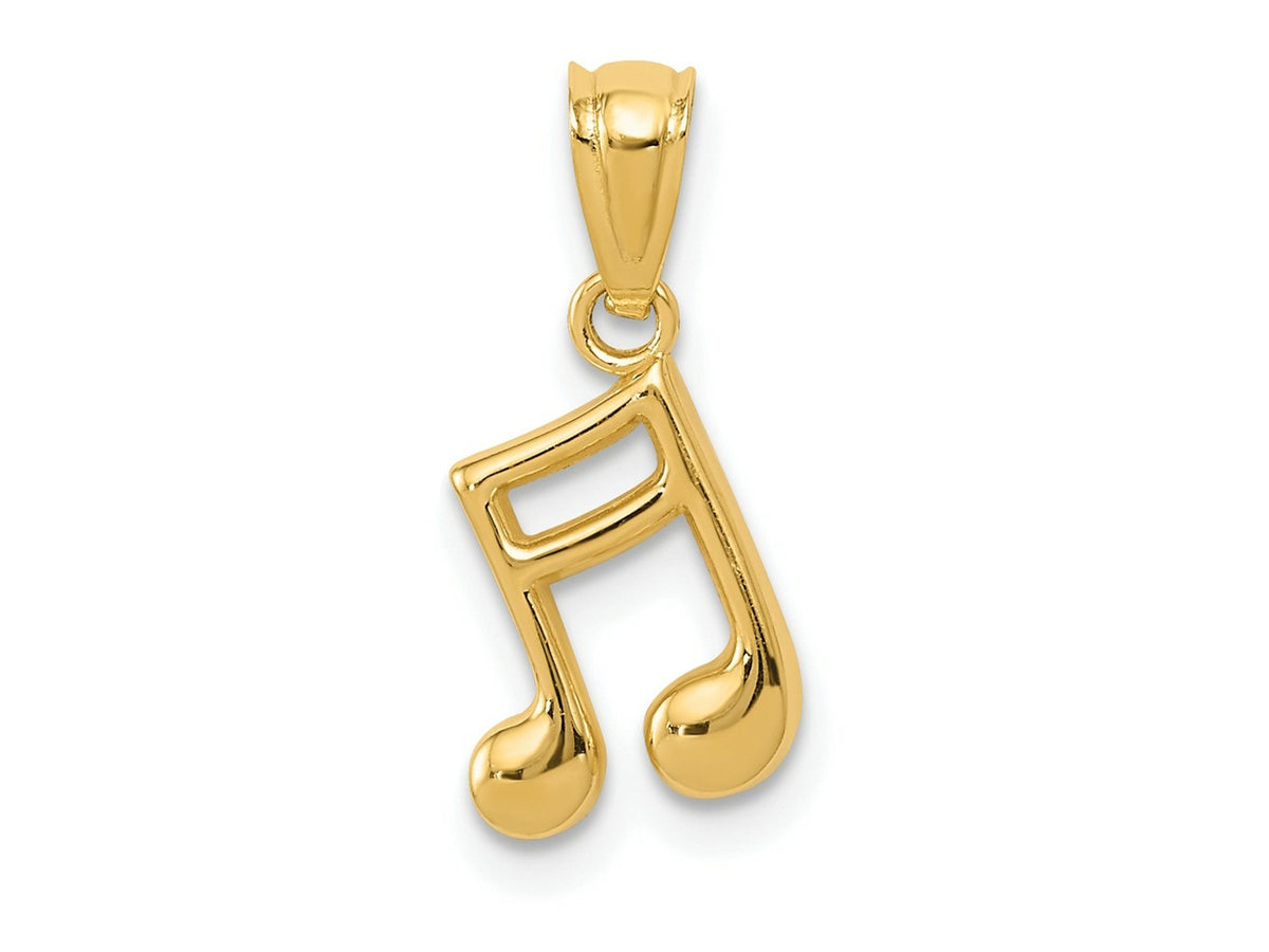 FJC Finejewelers 14 kt Yellow Gold Polished Music Note Charm 7 mm