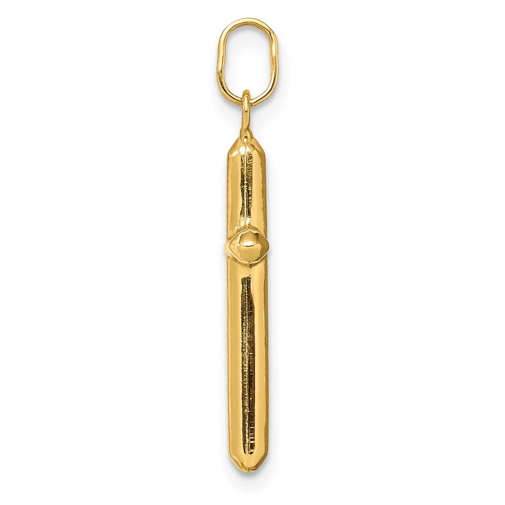 FJC Finejewelers 14 kt Yellow Gold Polished Hollow Latin Cross Charm 26 mm