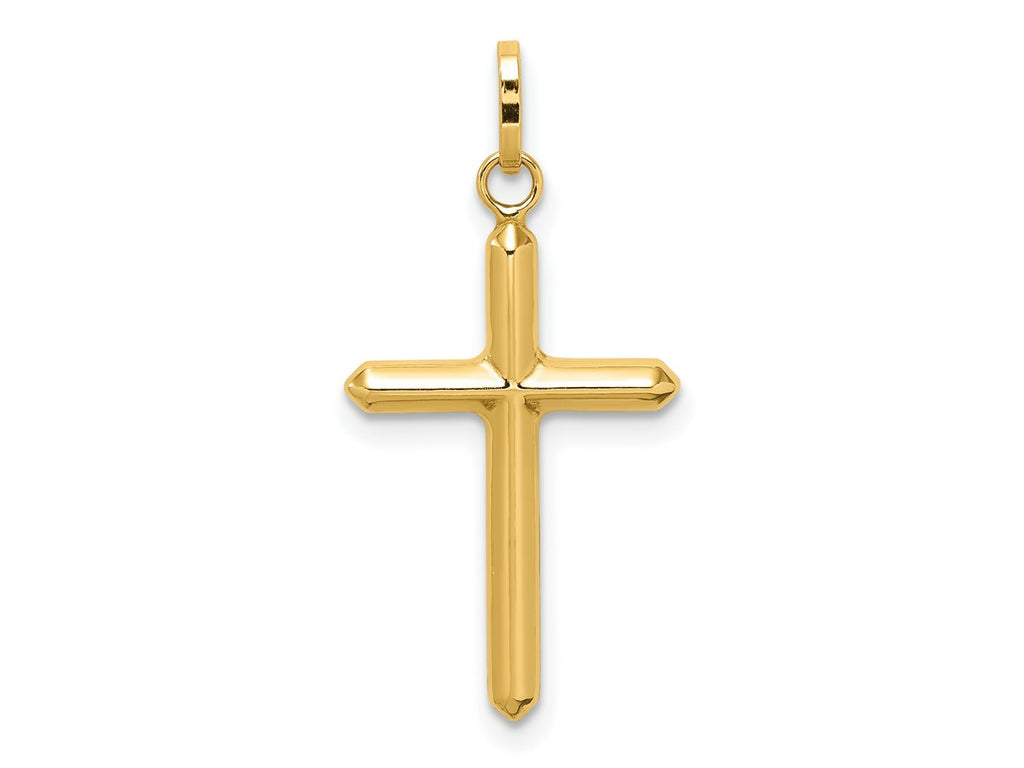 FJC Finejewelers 14 kt Yellow Gold Polished Hollow Latin Cross Charm 26 mm