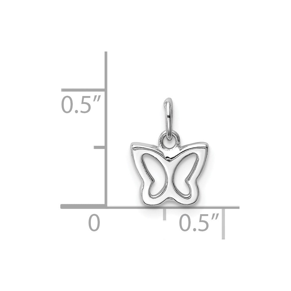FJC Finejewelers 14 kt White Gold Cut-out Butterfly Charm