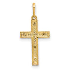 FJC Finejewelers 14 kt Two Tone Gold Crucifix Charm 21 x 10 mm