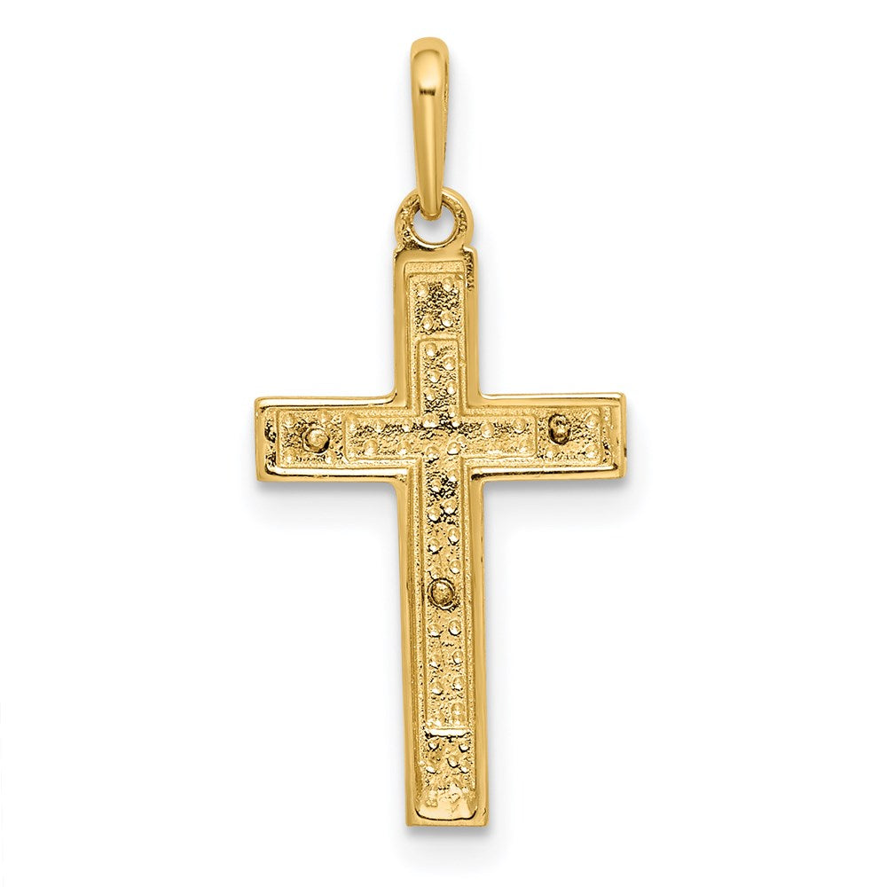 FJC Finejewelers 14 kt Two Tone Gold Crucifix Charm 21 x 10 mm