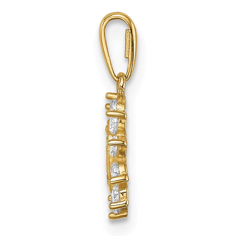 FJC Finejewelers 14 kt Yellow Gold Our Lady of Guadalupe CZ Charm 15 x 8 mm