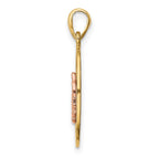 FJC Finejewelers 14 kt Two Tone Gold Our Lady of Guadalupe Charm 23 x 12 mm