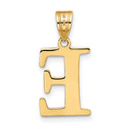 FJC Finejewelers 14 kt Yellow Gold Polished Etched Letter E Initial Charm