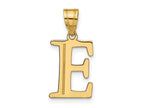 FJC Finejewelers 14 kt Yellow Gold Polished Etched Letter E Initial Charm