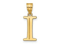 FJC Finejewelers 14 kt Yellow Gold Polished Etched Letter I Initial Charm