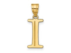 FJC Finejewelers 14 kt Yellow Gold Polished Etched Letter I Initial Charm