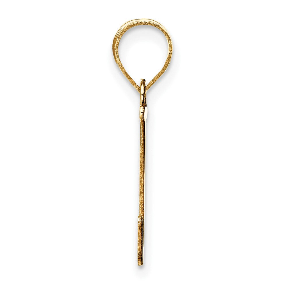 FJC Finejewelers 14 kt Yellow Gold Polished Etched Letter J Initial Charm
