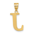 FJC Finejewelers 14 kt Yellow Gold Polished Etched Letter J Initial Charm