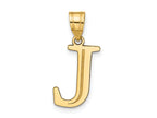 FJC Finejewelers 14 kt Yellow Gold Polished Etched Letter J Initial Charm