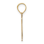 FJC Finejewelers 14 kt Yellow Gold Polished Etched Letter K Initial Charm