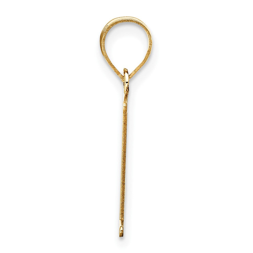 FJC Finejewelers 14 kt Yellow Gold Polished Etched Letter L Initial Charm